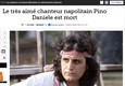La pagina del Figaro on line dedicata a Pino Daniele © Ansa