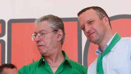 Umberto Bossi e Flavio Tosi in una foto d'archivio © ANSA