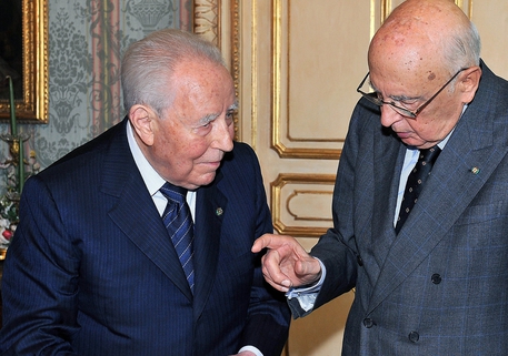 Ciampi e Napolitano in una foto d'archivio © ANSA