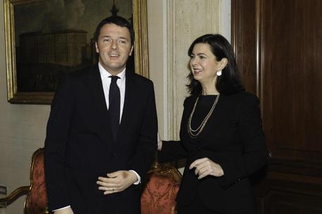 Renzi e Boldrini © ANSA