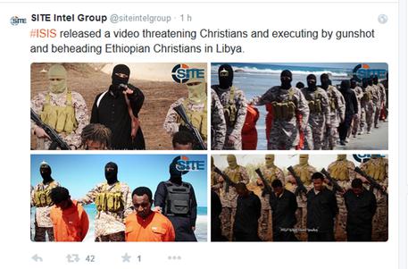 Video Isis, massacro cristiani in Libia © ANSA