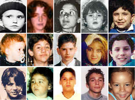 Alcuni dei volti dei minori scomparsi in Italia © ANSA 