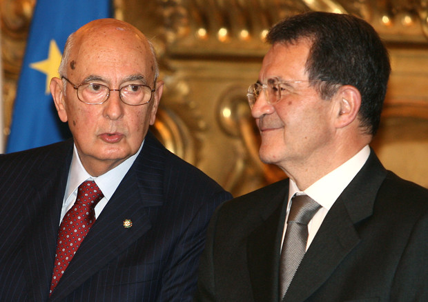 Giorgio Napolitano e Romano Prodi (archivio) © ANSA 
