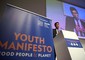 Il Ministro dell'Agricoltura Maurizio Martina all'Evento Barilla per la presentazione di Youth  manifesto Hand Over To Institutions ad Expo2015 © ANSA
