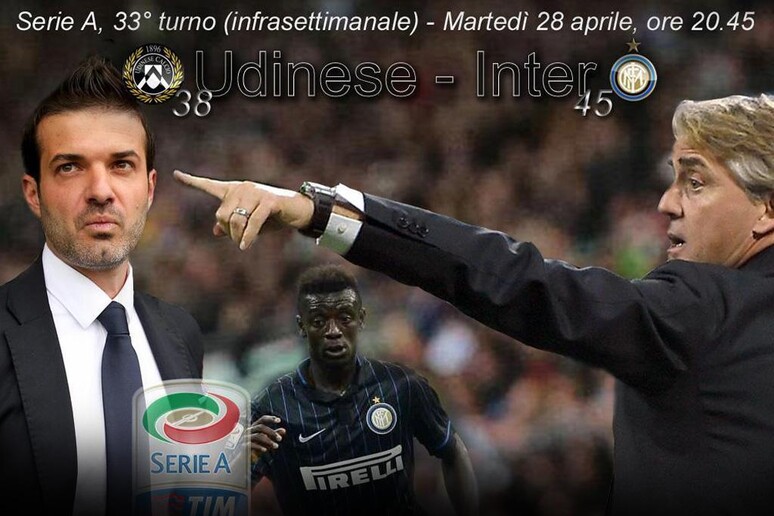 Udinese-Inter, anticipo del 33esimo turno in A - RIPRODUZIONE RISERVATA